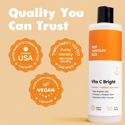 image:imageHer Fantasy Box Body Wash Gift Set Hydrating Exfoliating amp Brightening Body Wash Collection with Vitamin C Charcoal Hyaluronic Acid amp Blueberry Crme Formula