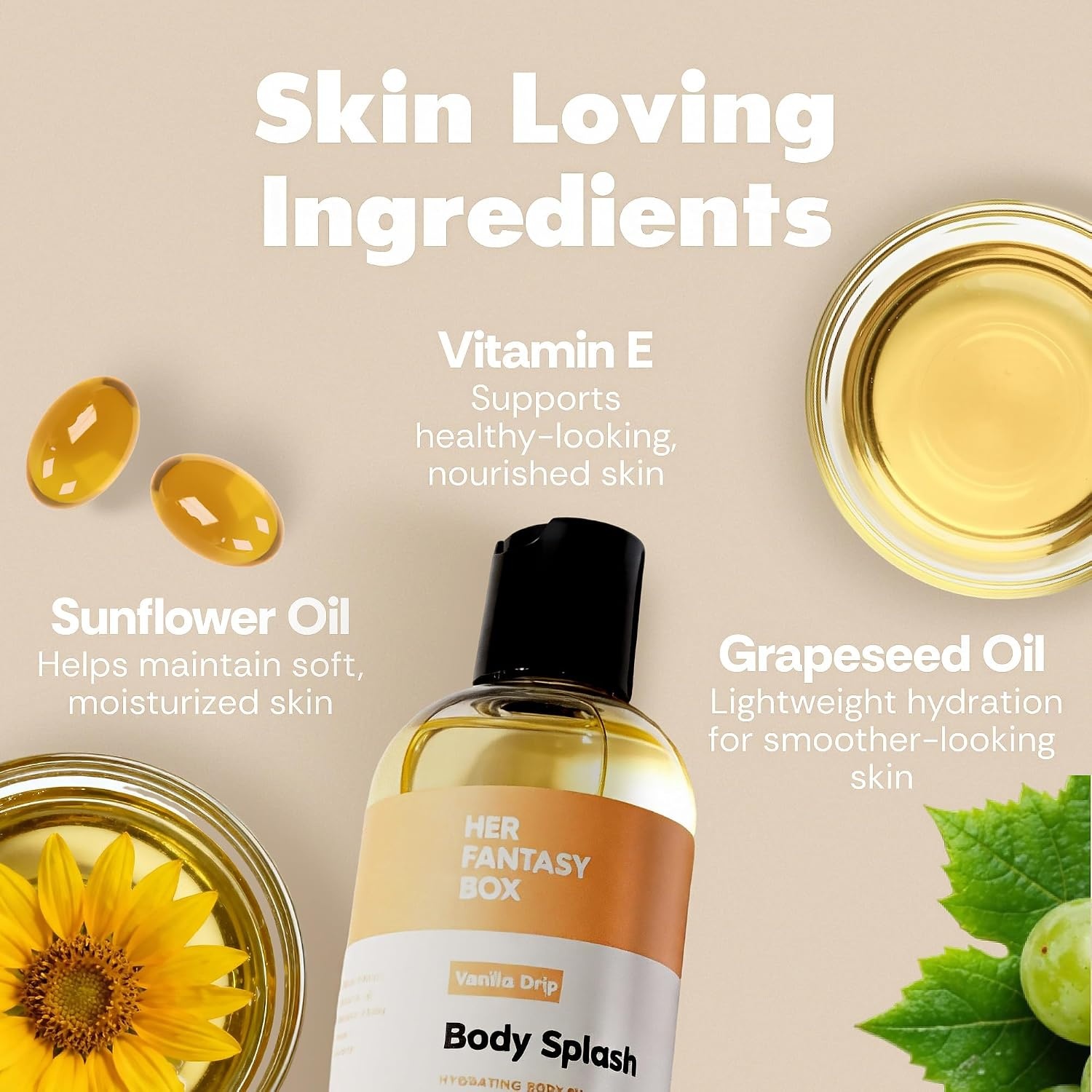 image:imageHer Fantasy Box Dry Skin Hero Kit Hydrating Body Wash Sensitive Probiotic Wash Vanilla Body Oil amp Slippery Elm Supplement for Soft Nourished Skin