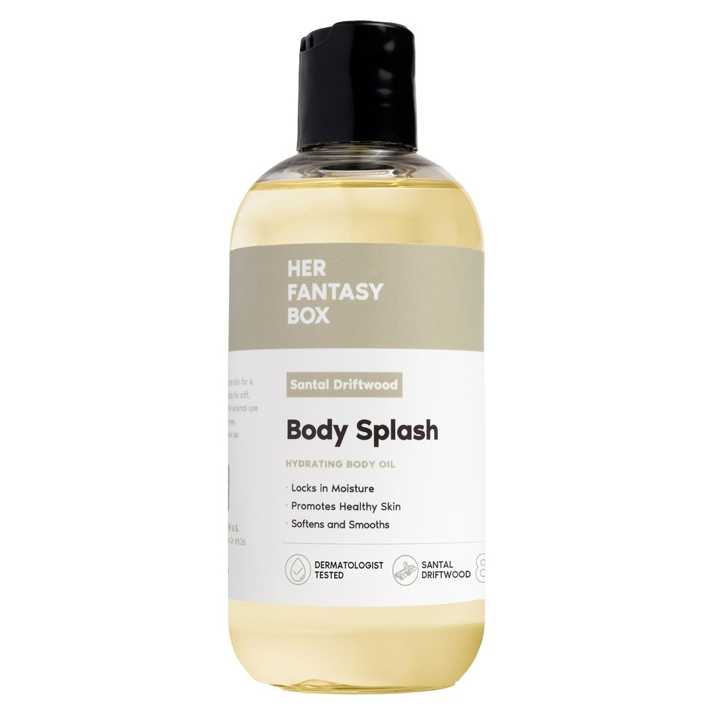 image:imageHer Fantasy Box Body Splash Hydrating Body Oil Pineapple Creme Moisturizing NonGreasy Formula for Soft Smooth Skin AllNatural Lightweight amp NourishingSantal Driftwood