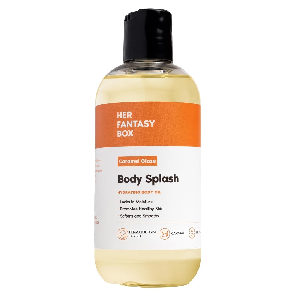 image:imageHer Fantasy Box Body Splash Hydrating Body Oil Pineapple Creme Moisturizing NonGreasy Formula for Soft Smooth Skin AllNatural Lightweight amp NourishingCaramel