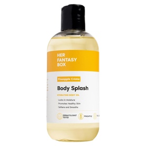 Her Fantasy Box | Body Splash Hydrating Body Oil (Pineapple Creme) – Moisturizing, Non-Greasy Formula for Soft, Smooth Skin – All-Natural, Lightweight & Nourishing(Pineapple Creme)